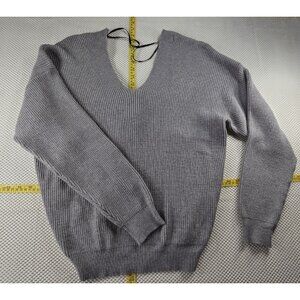 Forever 21 Women's 2X Gray Long Sleeve Twist Front Crop Y2K Cozy Soft